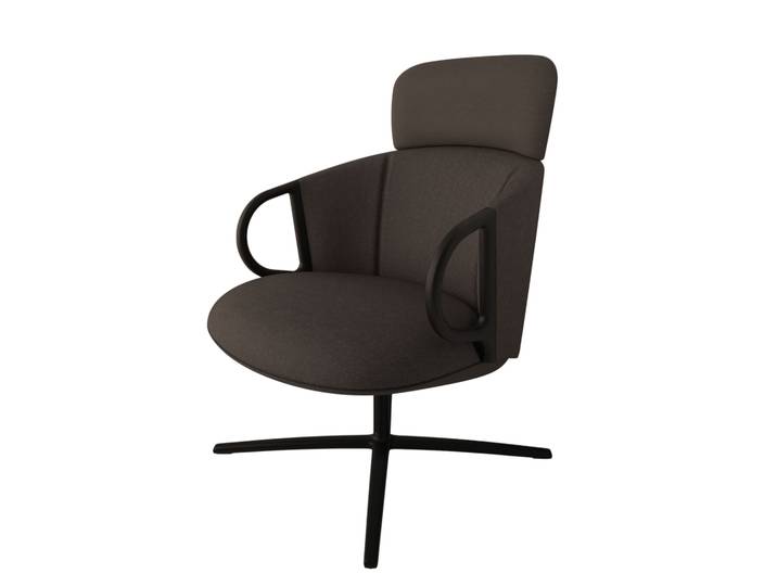 Lounge Sessel Gaber Cucaracha mit hoher Rückenlehne, Braun, Neu