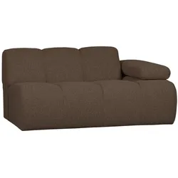 Modulsofa Mojo Bouclé-Stoff, modern und flexibel, Braun, 1,5-Sitzer mit Armlehne rechts