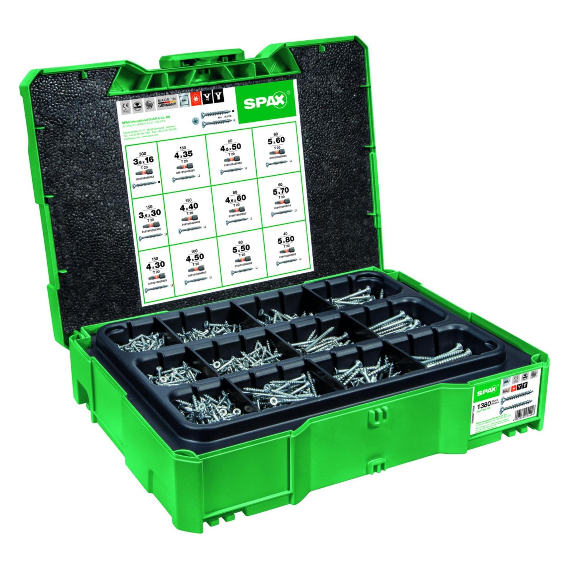 Spax Box systainer T-Loc I SENKMULTIKOPF T-STAR PLUS WIROX (1385 Schrauben pro Stück) (9020745)