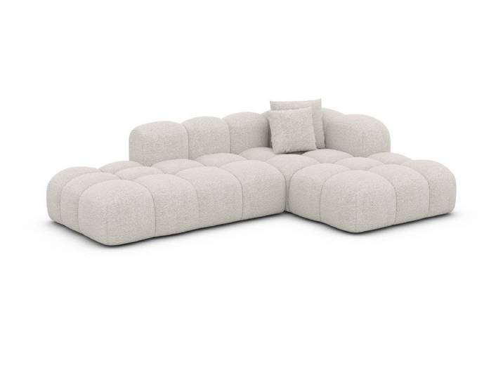 Sofa Dreams Ecksofa Formentera L Form Lounge Designer Sofa, mit Boucléstoff Bezug in Pearl, Ausrichtung Ecke rechts