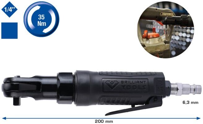 Brilliant Tools Cliquet pneumatique 1/4
