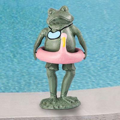 San Pacific - Ds Beach Buddy Frog Garden Sculpture Green , Green