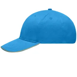 Basecal Light Brushed "MB6541" 6-Panel-Sandwich - turquoise/beige