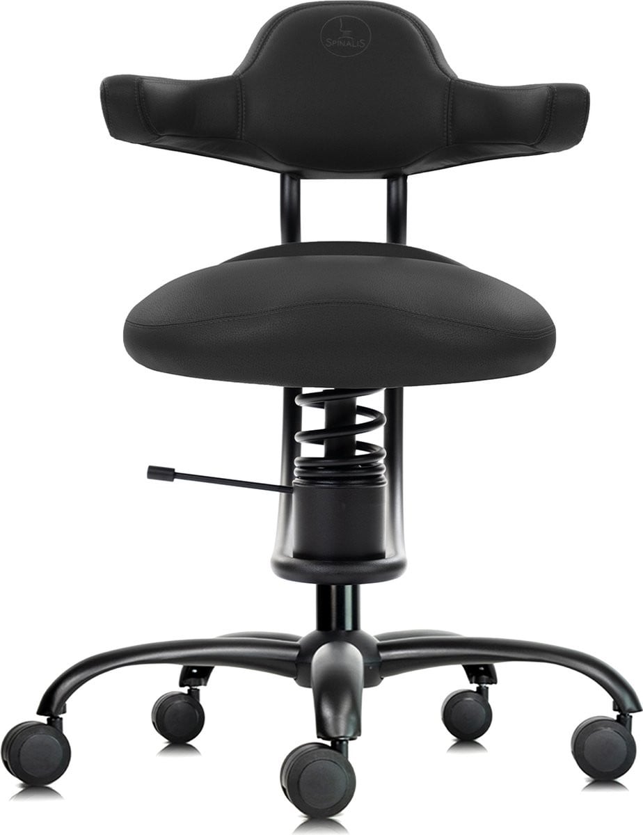 Spinalis Explorer ergonomische bureaustoel - Zwart - Actieve bureaustoel met dynamisch zitvlak