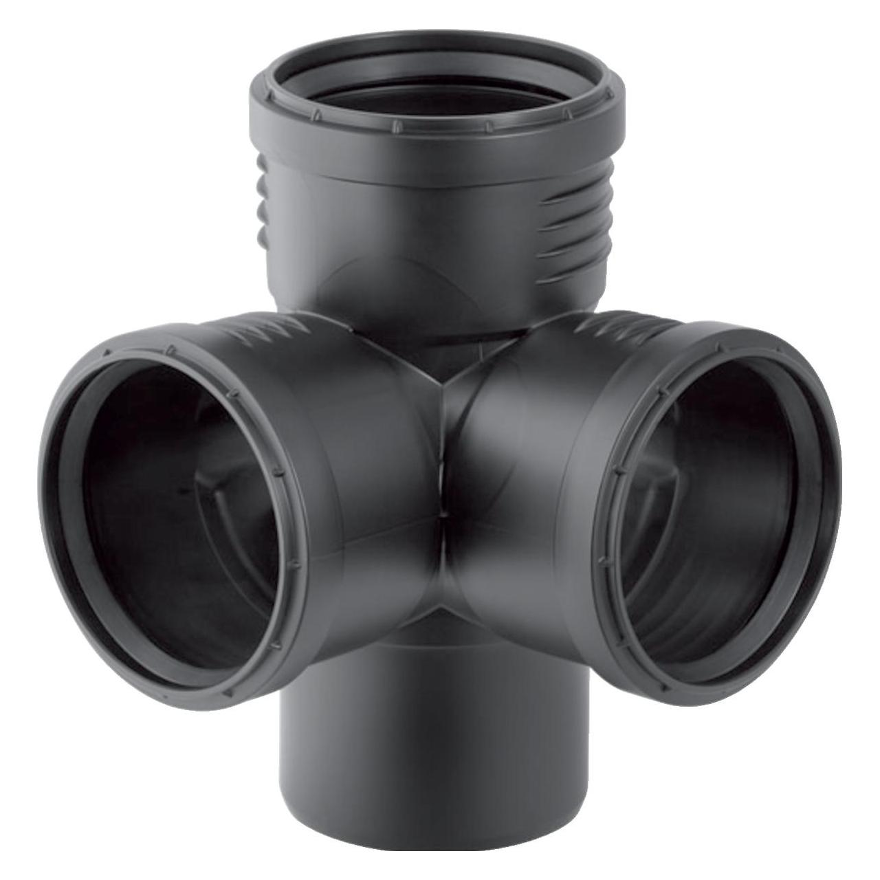 Geberit Silent-PP Eckabzweig 87,5° 125mm/110mm/110mm (Winkelverbindung) (390.662.14.1)