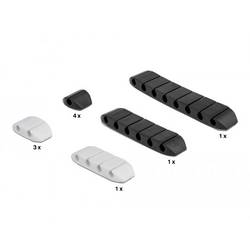 Delock Kabel-Halteclips Thermoplast Schwarz, Weiß flexibel (Ø x H) 5 mm x 10 mm 10 St. 18400