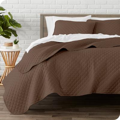 Bare Home Diamond Stitched Lightweight Coverlet Set