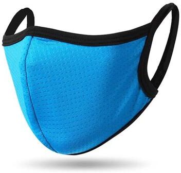 Uplifted Goods 2 Ply Cloth Face Mask Washable And Reusable Breathable Face Covering With Ear Protection Loops blue