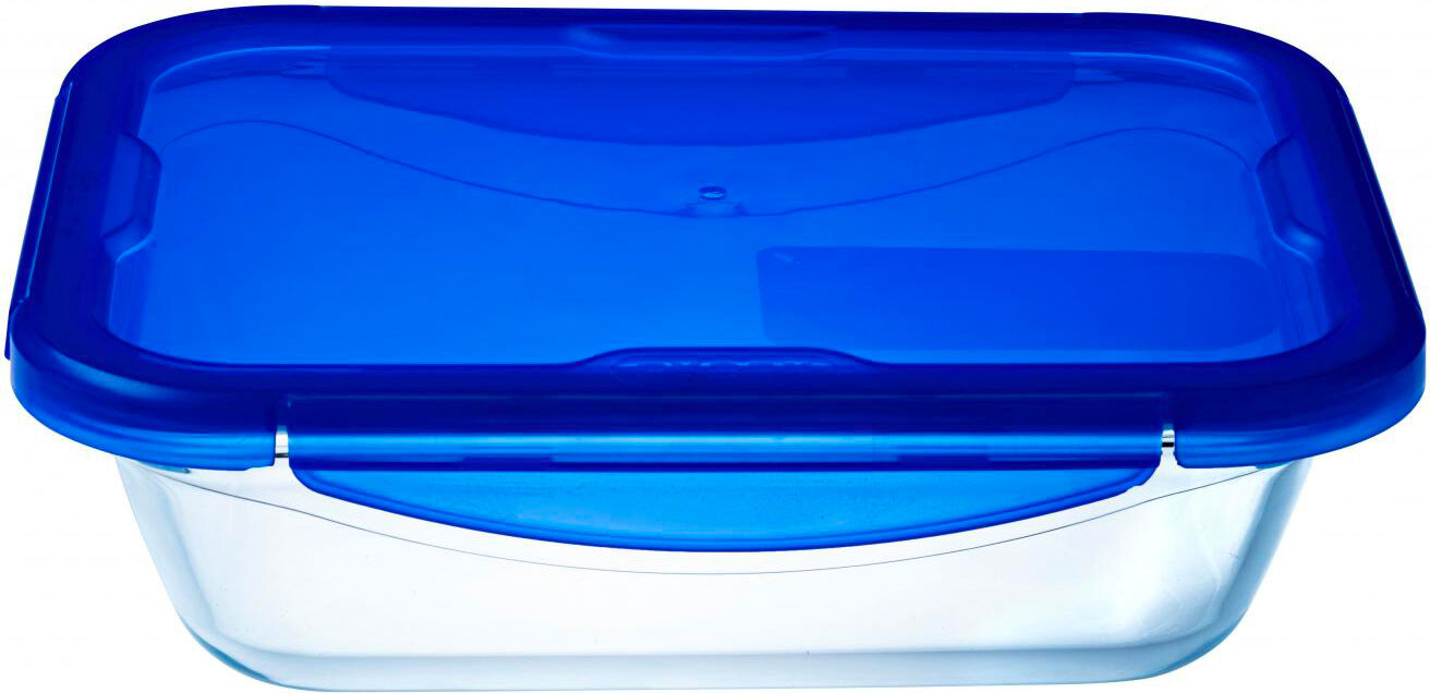 pyrex 281pg00/7046 Contenitore Multiuso 0.8 Lt 20 Cm 15 Cm 5 Cm Cook&go Vetro Borosilicato Blu - 281pg00/7046