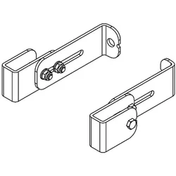 Hailo Wandhalter für Rundschacht und gerade Wand für Leitertyp 9633/9634, 150-300mm Wandabstand