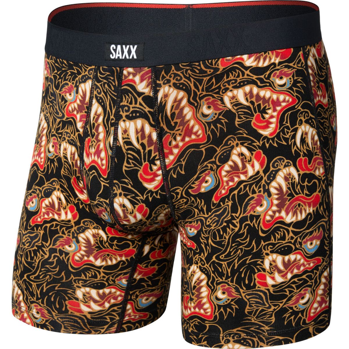 Saxx Vibe Xtra Soft Comfort Boxer Brief FLY howl- black (HLB) L SXVX24F-HLB-L