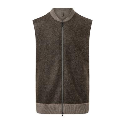 Strickweste MAERZ MUENCHEN "Maerz Muenchen 561401 Strickweste Herren Bekleidung", Herren, Gr. 52, braun, 100% Wolle (Merino), Westen Strickweste