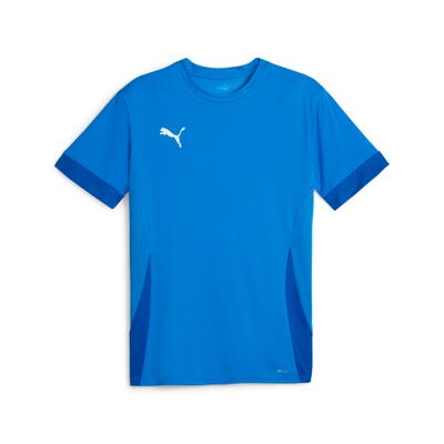 Fußballtrikot PUMA "TEAMGOAL MATCHDAY JERSEY", Herren, Gr. XXL, blau (electric blau lemonade, puma weiß, puma team royal), Interlock, Obermaterial: 100% Polyester, unifarben, regular fit normal, Rundhals, Trikots Fußballtrikot, Trikot, für Sportmode...