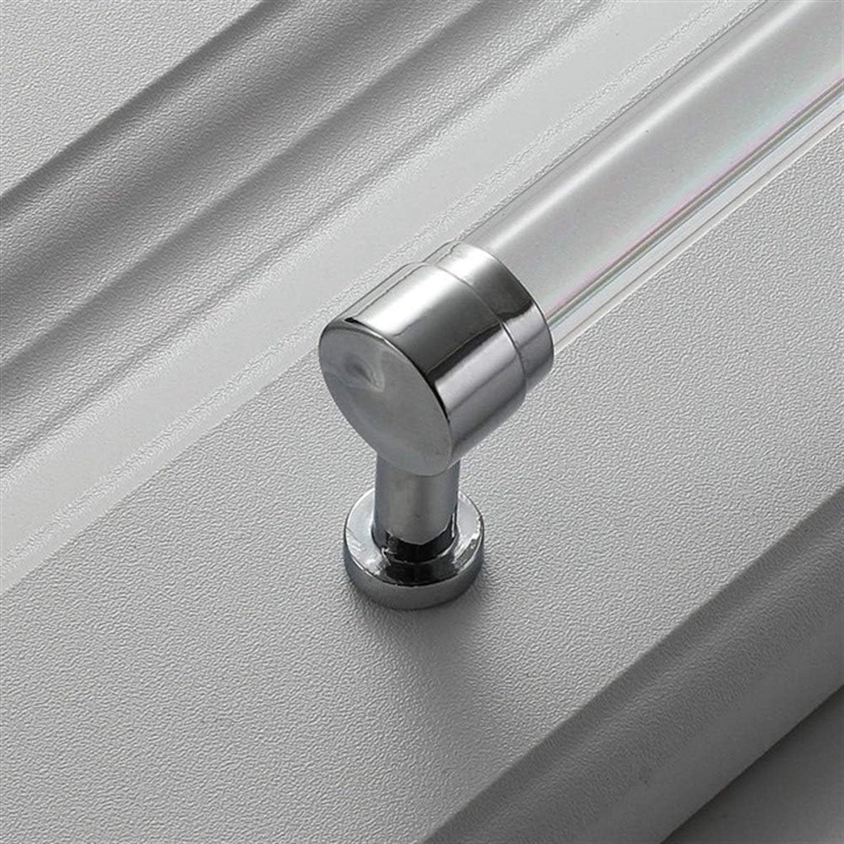 Deurknoppen Set Modern Kastgrepen Helder Acryl - 96mm Hart-op-Hart