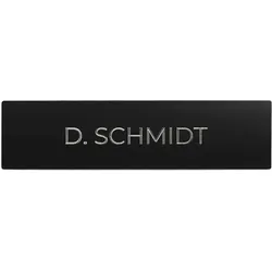 DoorBird D21x Namensschild für eine Ruftaste, individuelle Gravur – Graphitschwarz