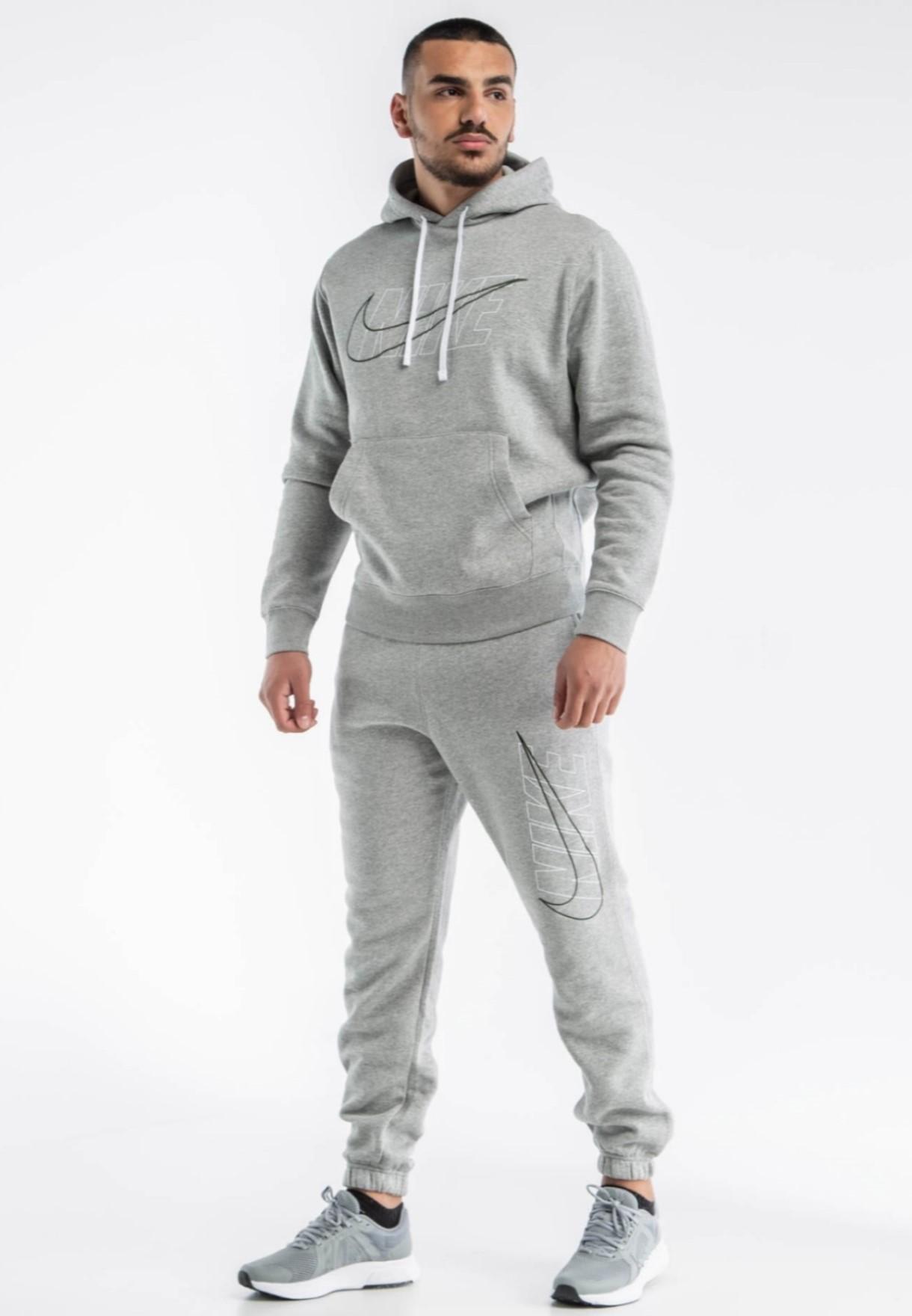 Nike Herren-Club-Trainingsanzug-Set in Grau