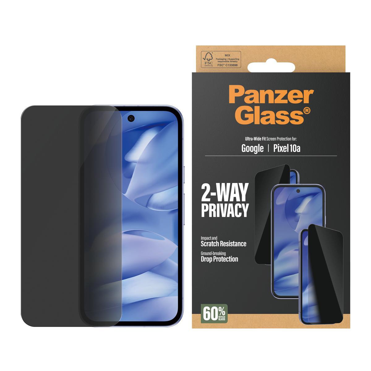 PanzerGlass Privacy Displayschutz Google Pixel 10a 5G Ultra-Wide Fit PG94438