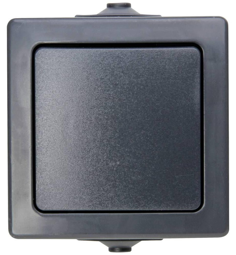 Dripio Wandcontactdoos inbouw IP44 250V/10A antraciet