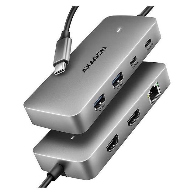 Axagon Another product HMC-CUB83X2 USB-C 10Gbps DUAL 4K DISPLAY 7in1 hub (USB-C, 7 Ports) (HMC-CUB83X2)