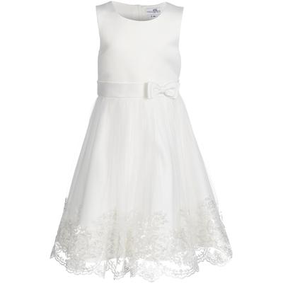 Taufkleid HAPPY GIRLS, Mädchen, Gr. 152, N-Gr, ohne Ärmel, Web, ecru, Web, Obermaterial: 100% Polyester, festlich, ca. Mitte Wade, Rundhals, Kleider, mit besticktem Tüll mit Pailletten