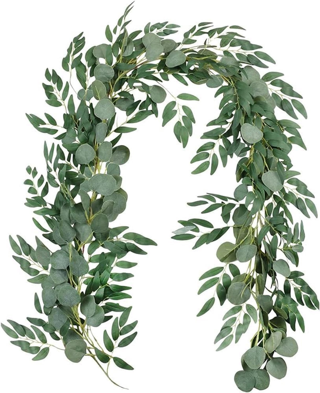 Groene Kunstmatige Eucalyptus Garland met Bladeren voor Decoratie