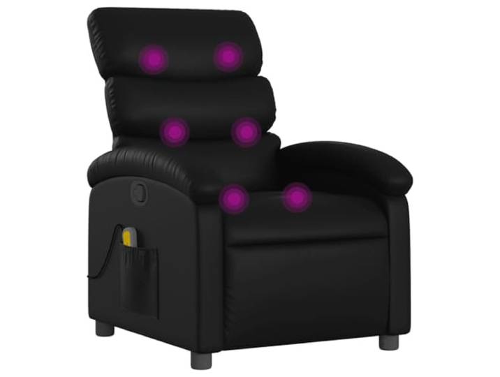 vidaXL Massagesessel Schwarz Kunstleder