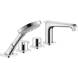 hansgrohe AXOR Citterio E 4-Loch Wannenrandarmatur mit Thermostat, 36411000, Farbe: Chrom