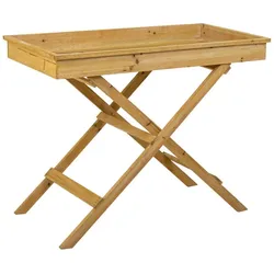 TISCH aus Holz, braun, 96x51x80cm