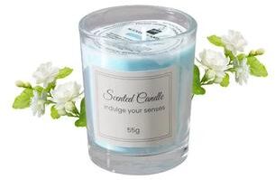 Uplift Treasures Premium Handmade Soy Wax Aromatherapy Candle In Gift Box blue