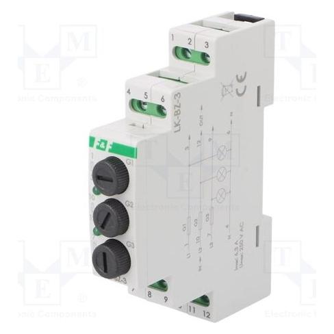 F&R Dreiphasen-Kontrollleuchte mit Schutz LK-BZ-3 G 3x230 V+N 3xgrün 2892 (LK-BZ-3G)