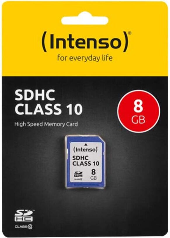 Intenso SDHC-Card 8GB 40MB/s lesen 10MB/s schreiben (3411460)
