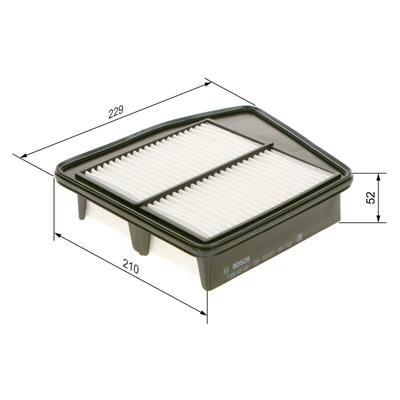 BOSCH Luftfilter F 026 400 328 Filtereinsatz 52mm für HONDA Iveco