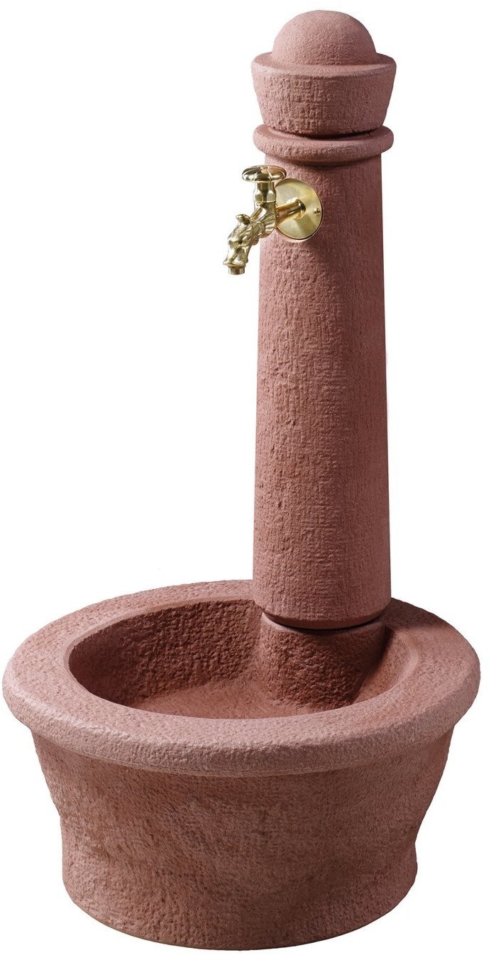 GRAFOTTOGMBH ROMA Steinbrunnen incl. Nosalgie-Hahn, redstone 08429067