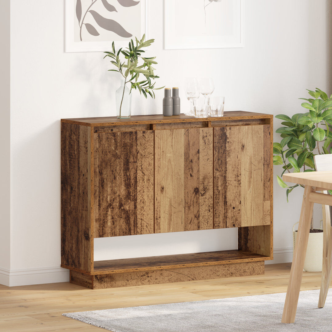 Lily Manor Sideboard 97 X 29 X 75 Cm Engineered Wood Old Wood 75cm H X 97cm W X 29cm D