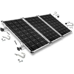Befestigungskit mit Biberschwanz Dachhaken für Schrägdachmontage Solarpanele Rahmenhöhe 30mm | 3 | 30mm