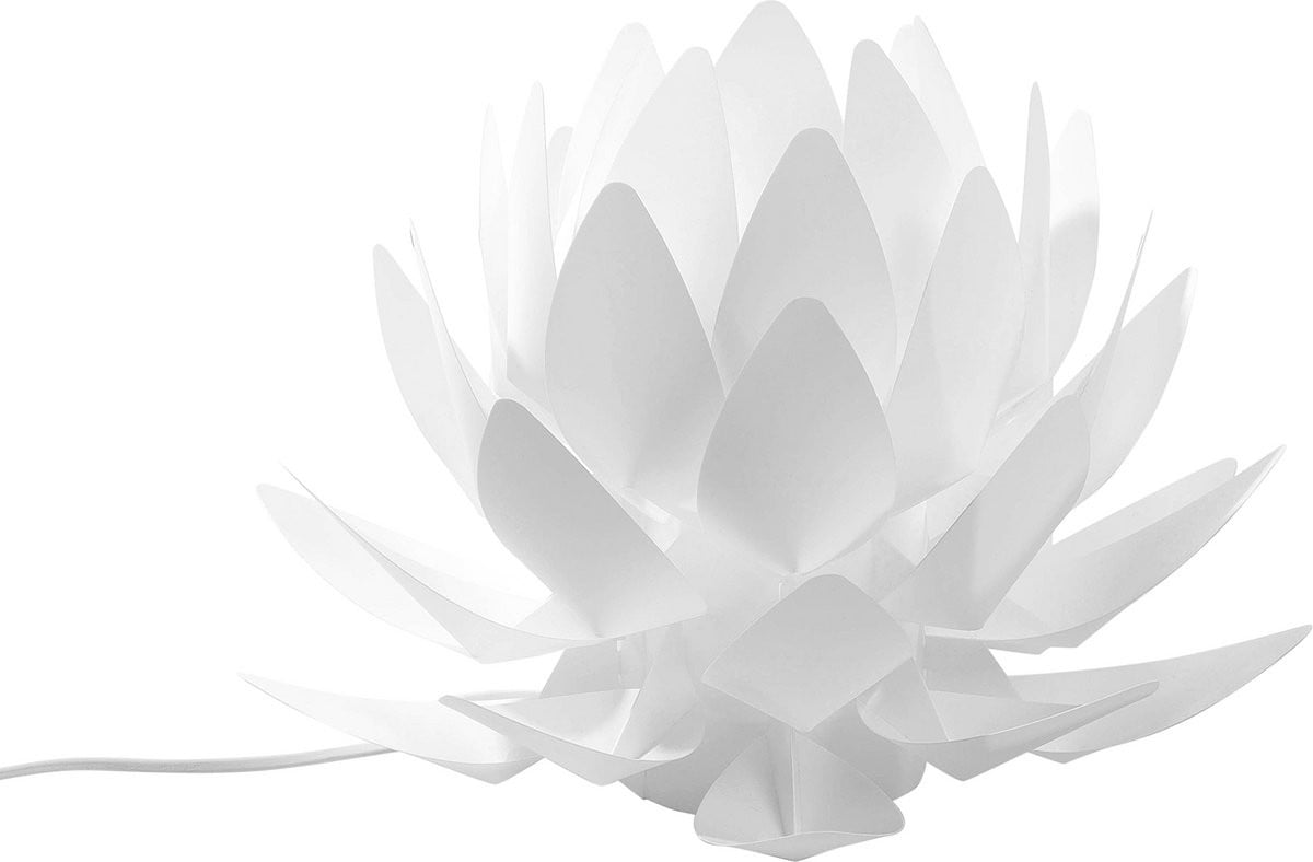 Beliani Musone Moderne Bloemvormige Tafellamp Wit