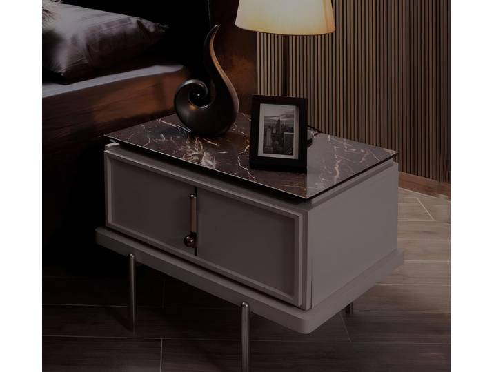 JVmoebel Nachttisch Brauner Nachttisch aus Holz im modernen Designer-Stil (Nachttisch), Made in Europa