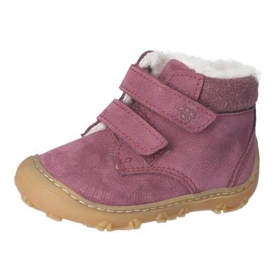Laufschuh PEPINO BY RICOSTA "NICO, WMS: weit", Kinder, Gr. 21, Warmfutter, rosa, Nubukleder, Schuhe Laufschuh, Klettschuh mit Logo, Größenschablone zum Download