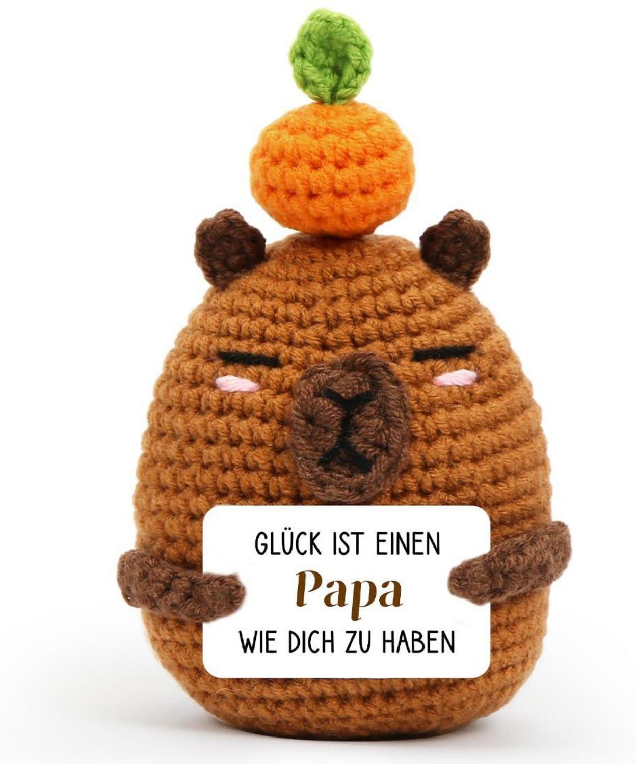 HUKUMA Gehaakte knuffel capibara voor papa, bruin