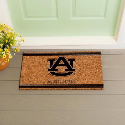 Evergreen Auburn University Monochrome Indoor/Outdoor Coir Door Mat