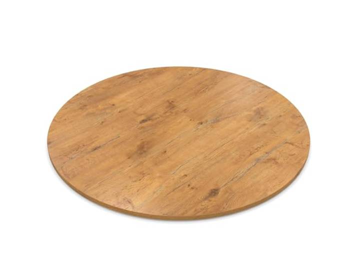 AUPROTEC Tischplatte 28mm rund Ø 1100 mm Pale Lancelot Oak Holzplatte melaminharzbeschichtet Spanplatte mit Umleimer ABS Kante Auswahl: 110 cm
