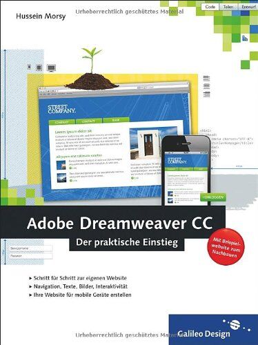 Hussein Morsy - Adobe Dreamweaver CC: Der praktische Einstieg (Galileo Design) - Preis vom 09.10.2026 07:28:09 h