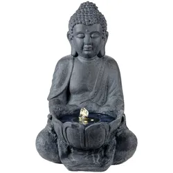 LUMINEO - Solar-Buddha-Brunnen. Warmes Licht. 29,5X28X45Cm