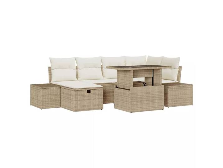 VidaXL - Modulares sofa poly-rattan, One Size, Beige