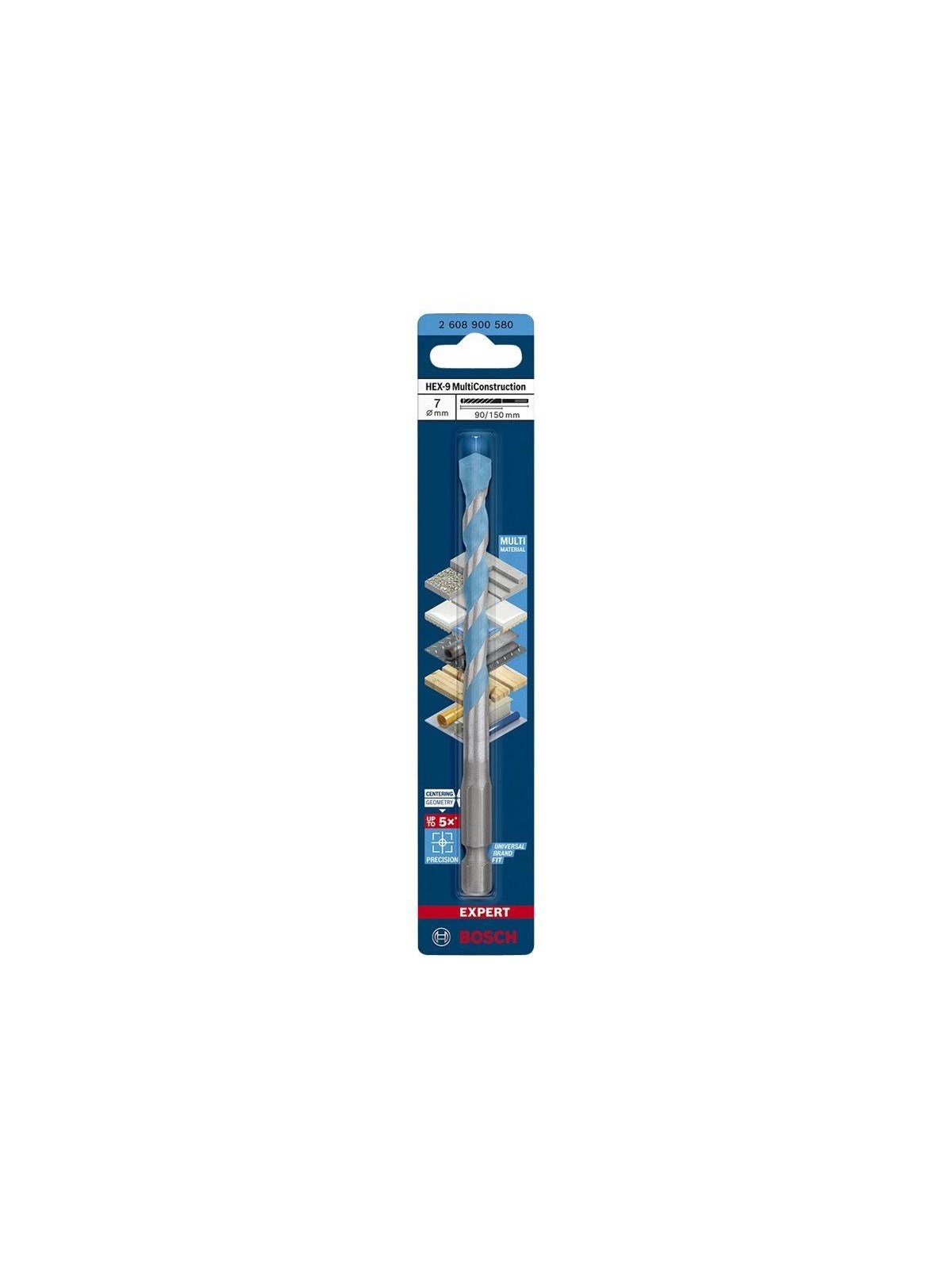 Bosch Expert MultiConstruction HEX-9 Drill Bit 7mm