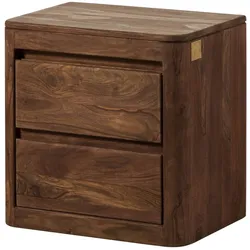 Nachttisch Sheesham 50x35x50 rot-braun gebeizt TORONTO #163