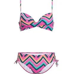 FIREFLY Damen Bikini Da.-Bikini Marina W Retro Batik, Größe 42B in Schwarz Schwarz
