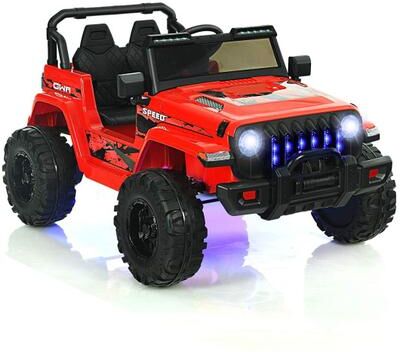 Costway 12V Kids Ride-on Jeep Car with 2.4 G Remote Control-Red