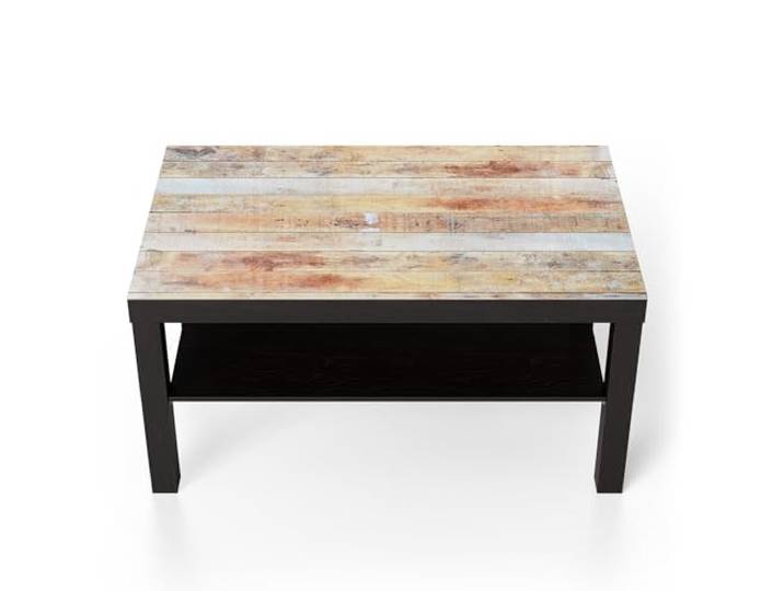 DEQORI Glastisch schwarz groß 90x50 cm Motiv Verwitterte Geschichte ausgefallener Beistelltisch aus Glas Hochglanz Couchtisch fürs Wohnzimmer moderner Couch Tisch mit Design