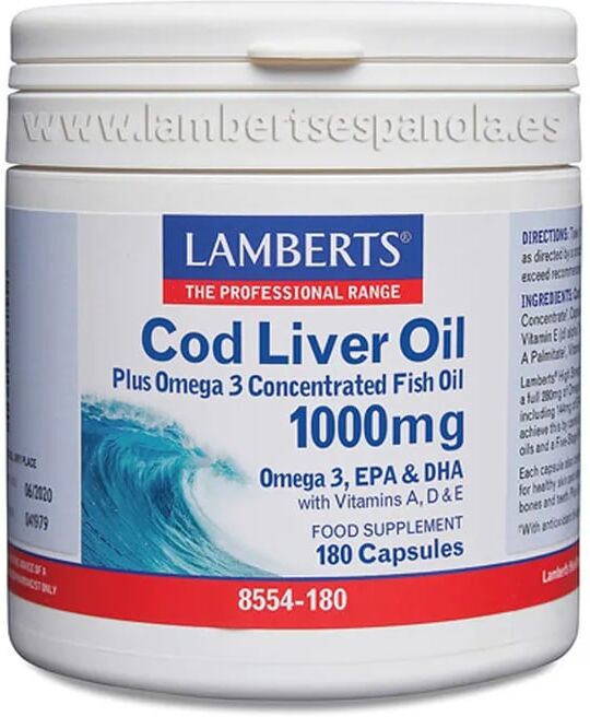 Lamberts ACEITE DE HÍGADO DE BACALAO 1000mg 180 Caps